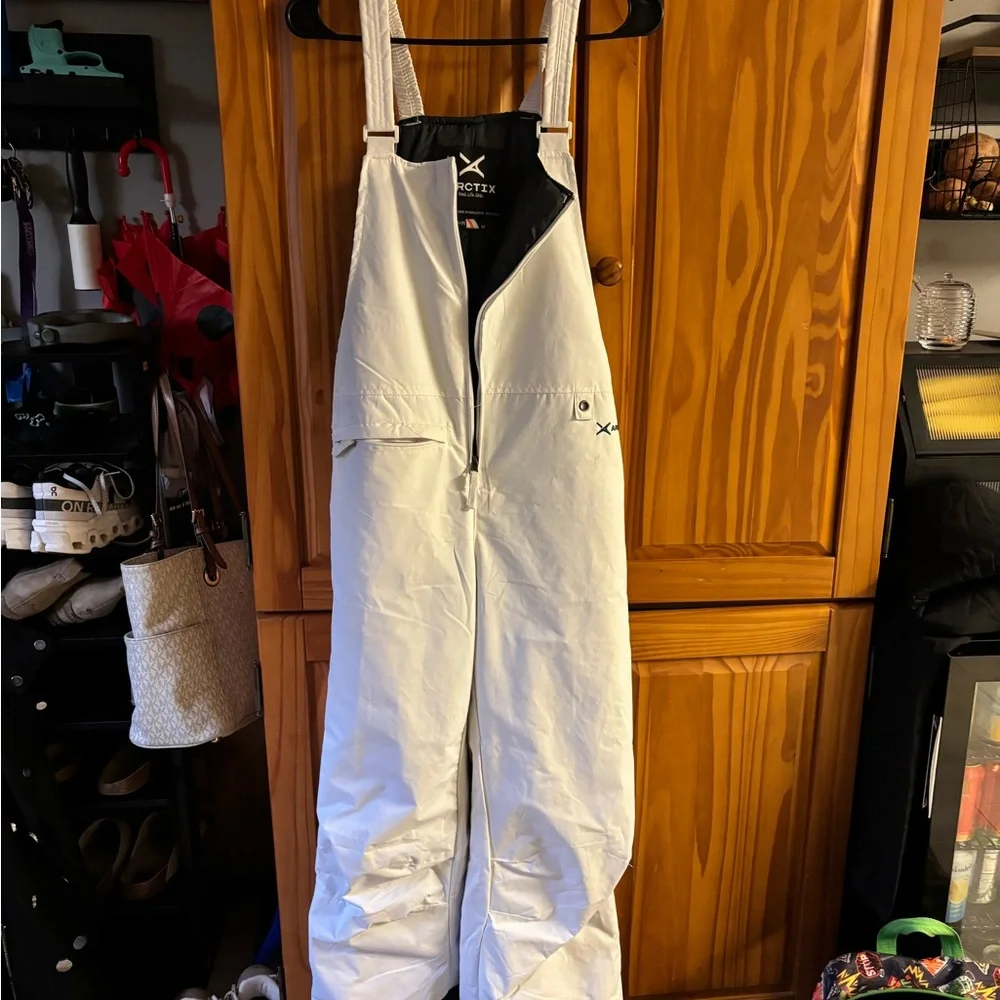 ArcticX White Snow Bib Overalls - Picture 1 of 3